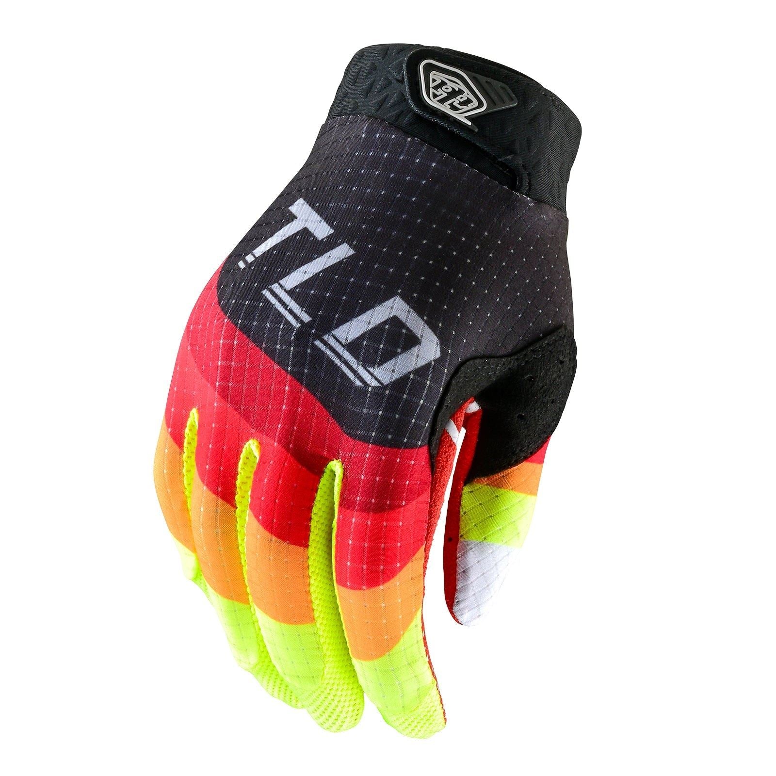 Troy Lee Designs 2025 Youth Air Reverb Black Yellow Gloves